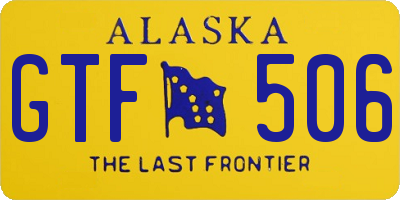 AK license plate GTF506