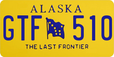 AK license plate GTF510