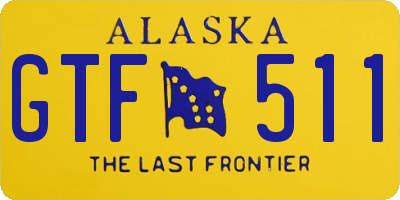 AK license plate GTF511