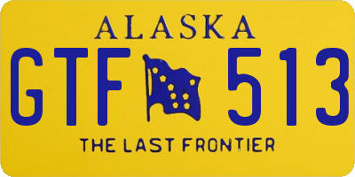 AK license plate GTF513