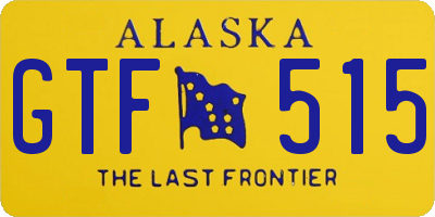 AK license plate GTF515