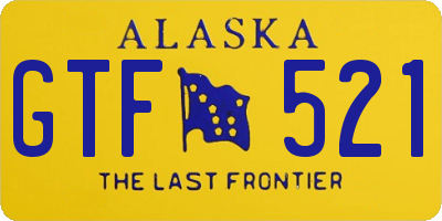 AK license plate GTF521