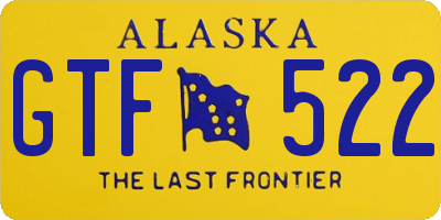 AK license plate GTF522