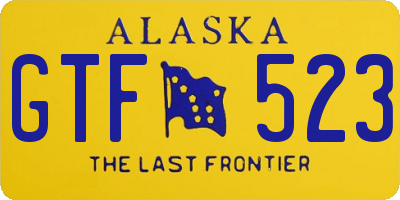 AK license plate GTF523