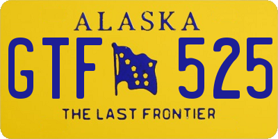 AK license plate GTF525