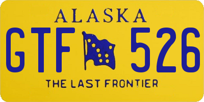 AK license plate GTF526