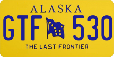 AK license plate GTF530