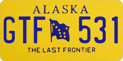 AK license plate GTF531