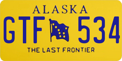 AK license plate GTF534