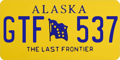 AK license plate GTF537