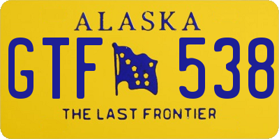 AK license plate GTF538