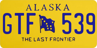 AK license plate GTF539