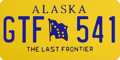 AK license plate GTF541