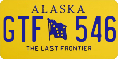 AK license plate GTF546