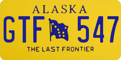 AK license plate GTF547