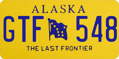 AK license plate GTF548