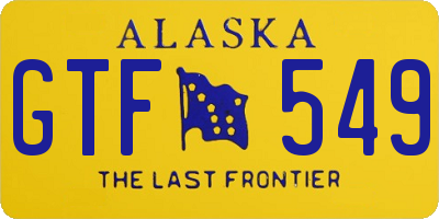 AK license plate GTF549