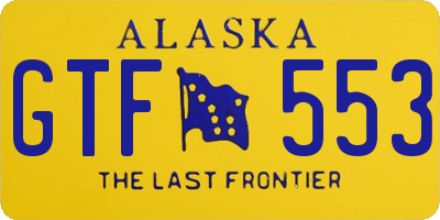 AK license plate GTF553