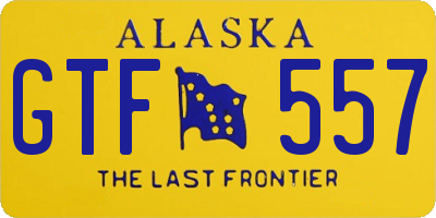 AK license plate GTF557