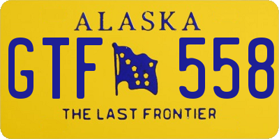 AK license plate GTF558