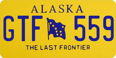 AK license plate GTF559