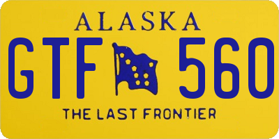 AK license plate GTF560