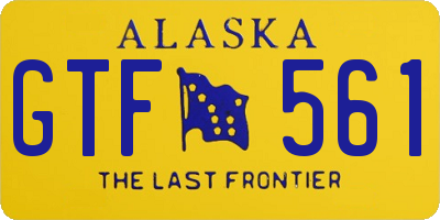 AK license plate GTF561