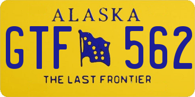 AK license plate GTF562