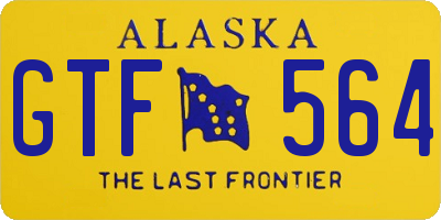 AK license plate GTF564