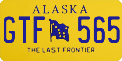 AK license plate GTF565