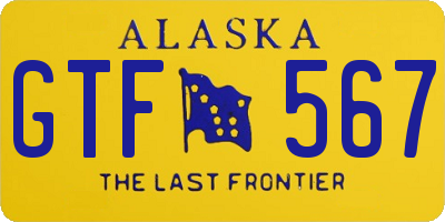 AK license plate GTF567