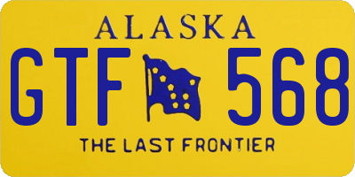 AK license plate GTF568