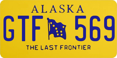 AK license plate GTF569