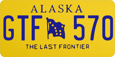 AK license plate GTF570