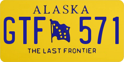 AK license plate GTF571