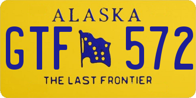 AK license plate GTF572