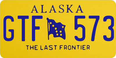 AK license plate GTF573