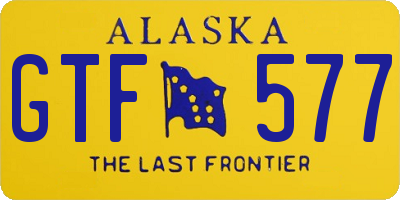 AK license plate GTF577