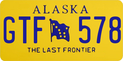 AK license plate GTF578