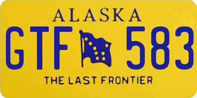 AK license plate GTF583