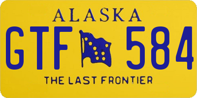 AK license plate GTF584