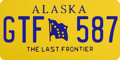 AK license plate GTF587