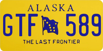 AK license plate GTF589