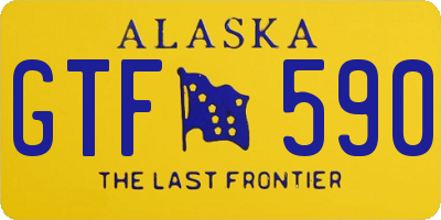 AK license plate GTF590