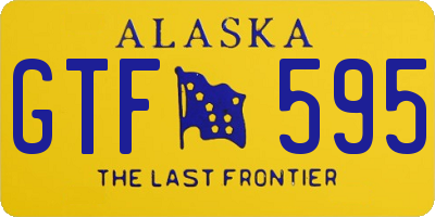 AK license plate GTF595