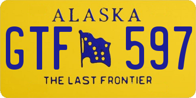 AK license plate GTF597