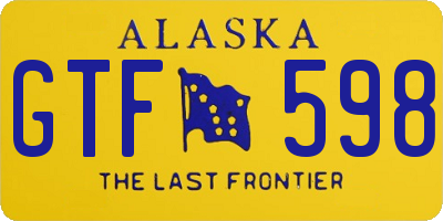 AK license plate GTF598