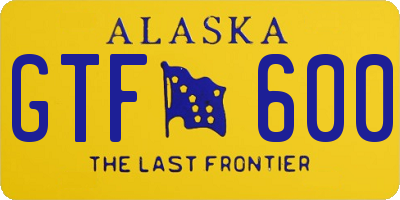 AK license plate GTF600