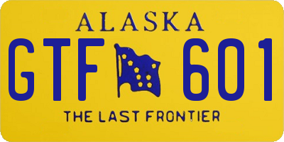 AK license plate GTF601