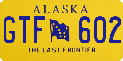 AK license plate GTF602